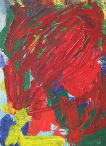 Ariane Brena - Acryl auf Malkarton - Trauma gemalt